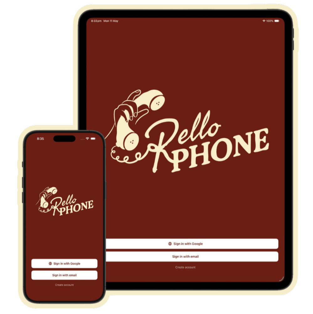 Parent using the Rello companion app