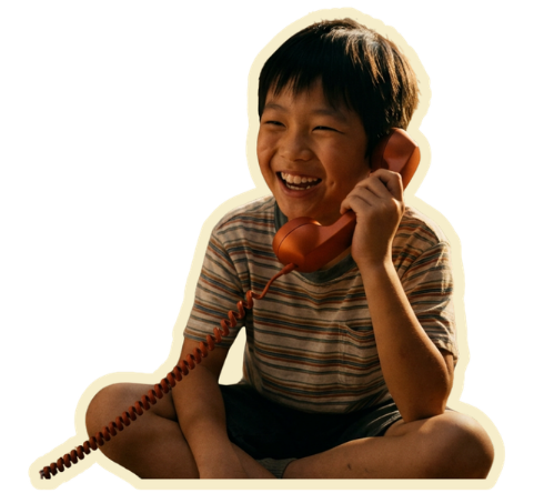 Child laughing on the Rello Phone